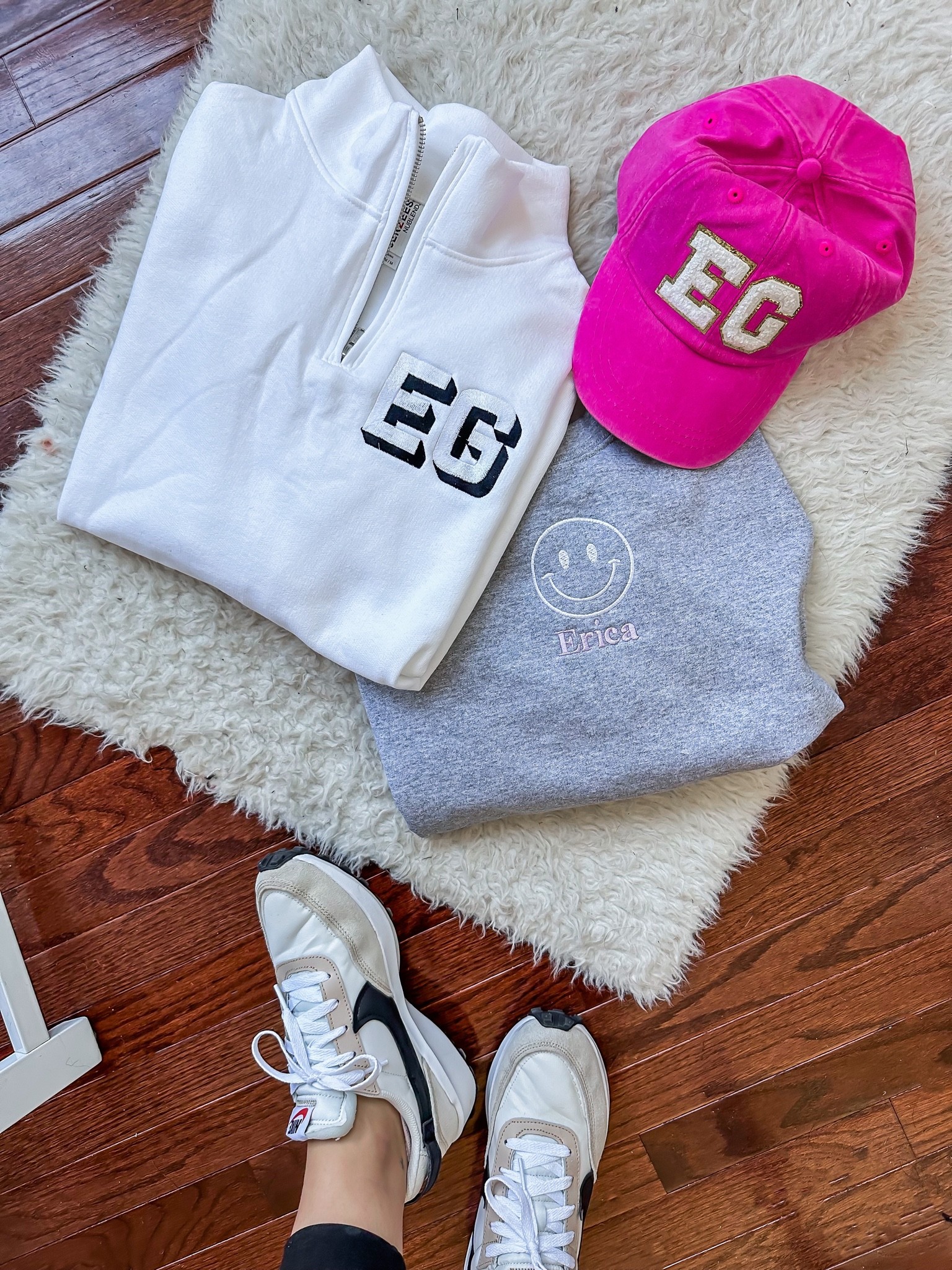 Code ERICA10 for a sweet discount! ✌🏼🖤✨ 
Monogram sweatshirt // monogram baseball hat // letter patch monogram // smiley face sweatshirt 

#LTKHoliday #LTKunder50 #LTKSeasonal