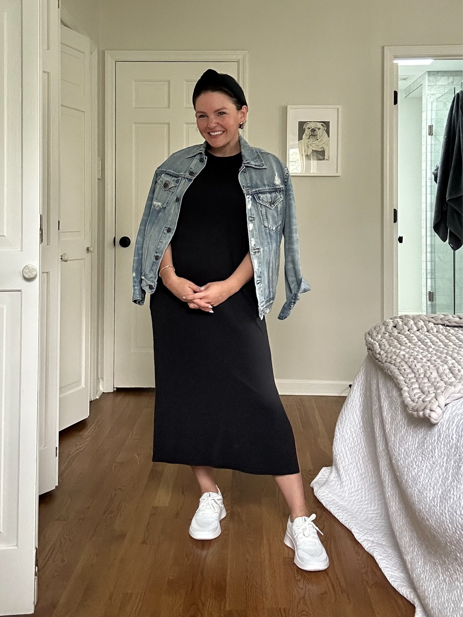 black maxi with denim jacket // casual mom style outfitt

#LTKFindsUnder50 #LTKSeasonal #LTKStyleTip