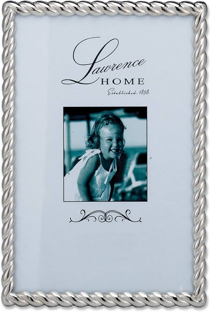 Lawrence Frames Rope Design Metal Frame, 4x6, Silver | Amazon (US)