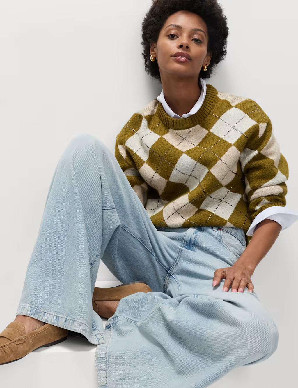 Lyocell™ Blend Wide Palazzo Leg Jeans | Marks & Spencer (UK)