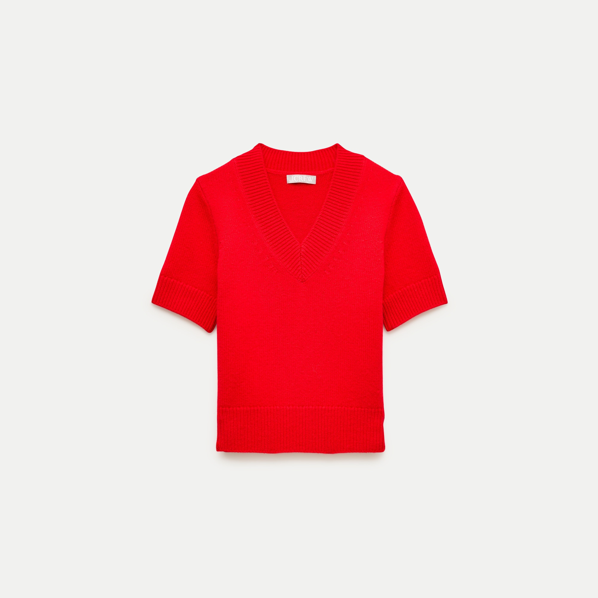 Short-sleeve V-neck sweater in vintage wool | J. Crew US