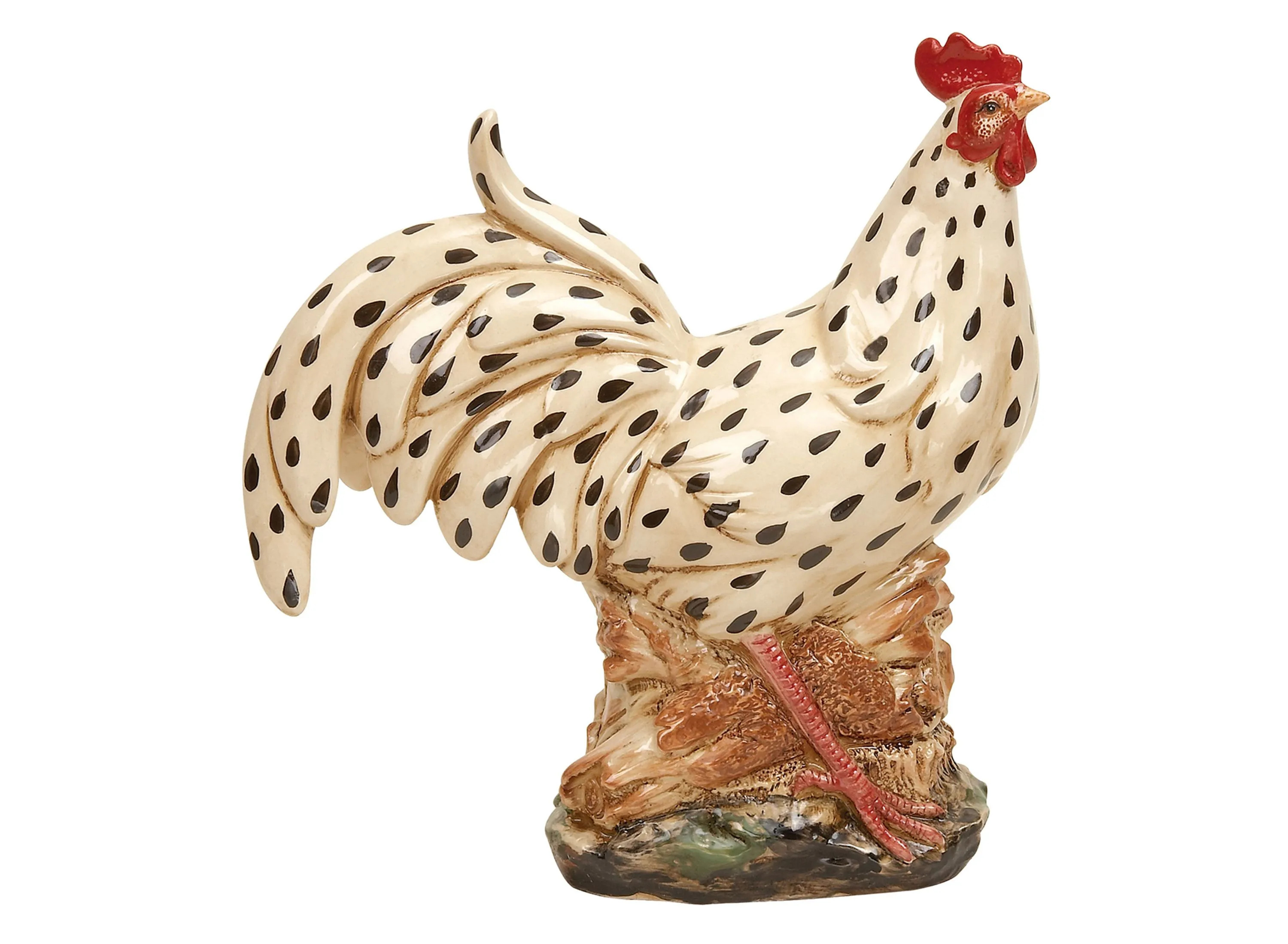 Ivy Collection Beige Ceramic Birds Garden Sculpture | Raymour & Flanigan