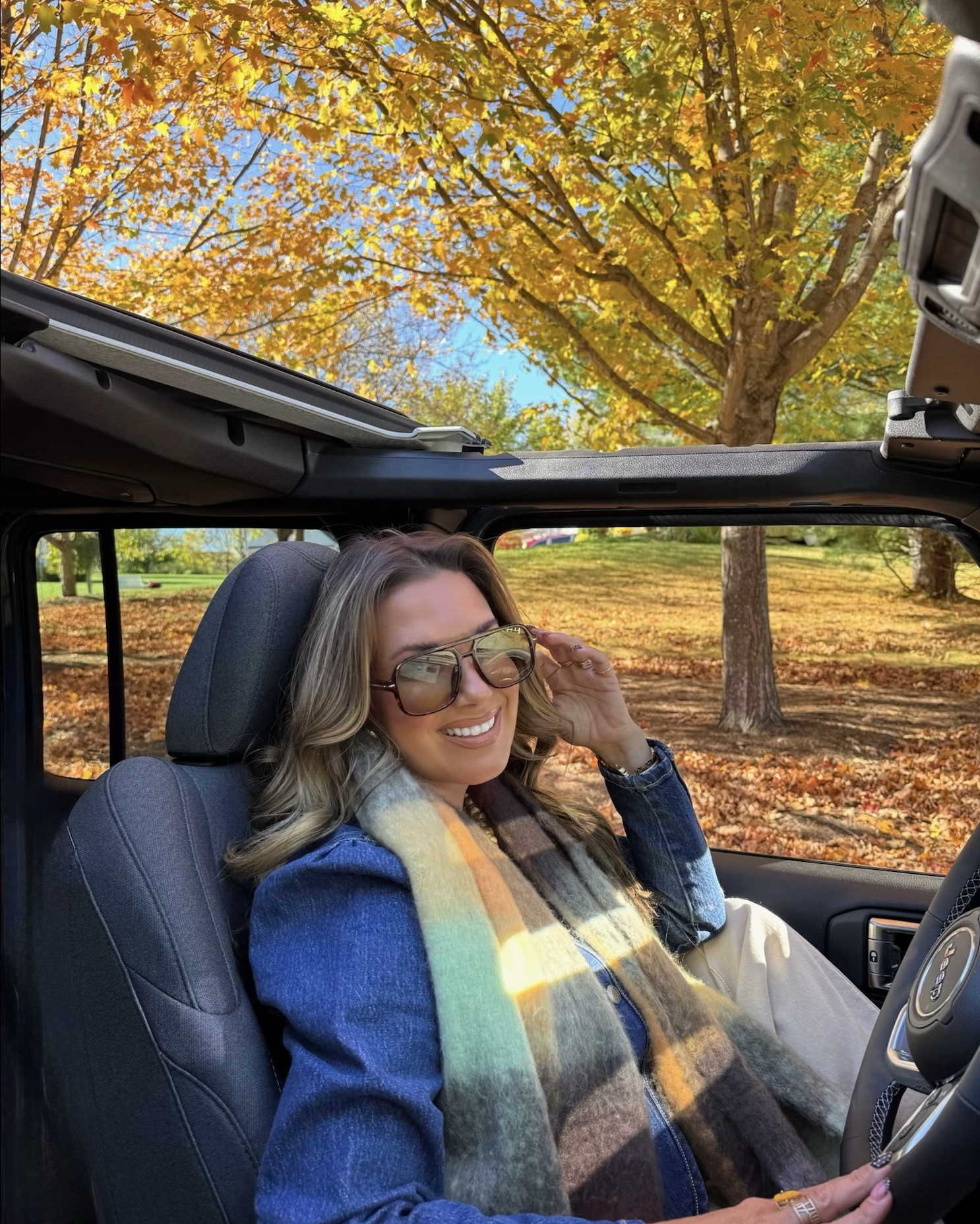 Last outfit of the day!!! 
Wearing this denim jacket and comfy khaki denim pants!!!! Wearing size small in top & size 6/28 in the pants. 
My scarf is from Amazon. 

#LTKFindsUnder50 #LTKOver40 #LTKSeasonal