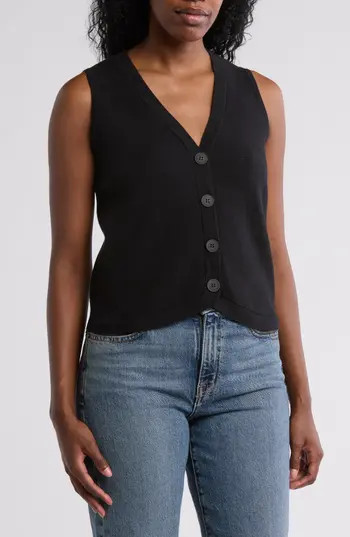BY DESIGN Juniper Sweater Vest in Black at Nordstrom Rack, Size X-Small | Nordstrom Rack