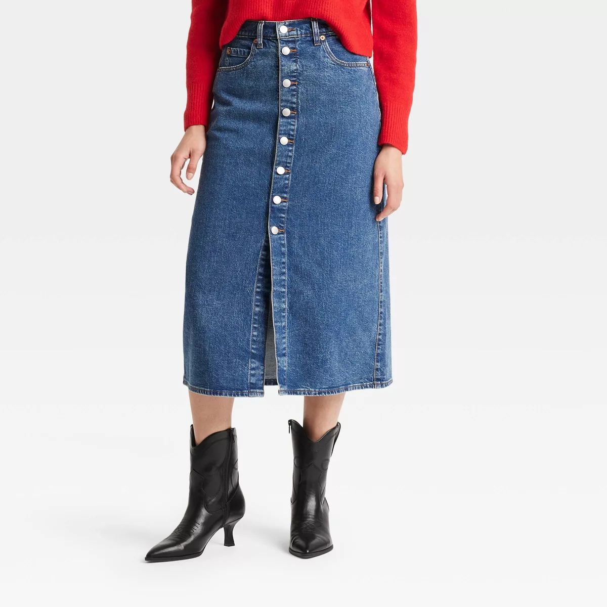 Women's A-Line Midi Denim Skirt - Universal Thread™ | Target