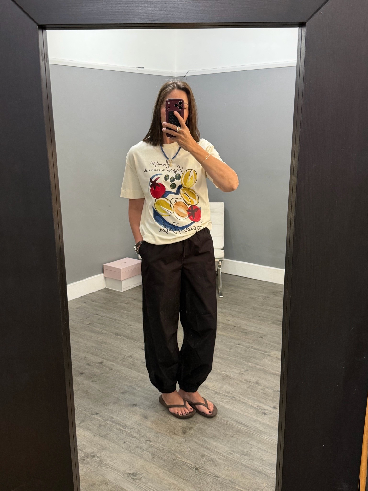 Cotton trousers and a graphic tee. Perfect summer combination.
Save 20% on the tee and save 20% with code LTK20 on the trousers x
I’m in 10 trousers and a small tee

#LTKsummer #LTKstyletip #LTKover50style