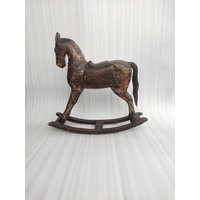 Vintage Large Size Wooden Painted Rocking Horse/Artistic Figurines/Distressed Horse/Rocking Horse/Wo | Etsy (US)