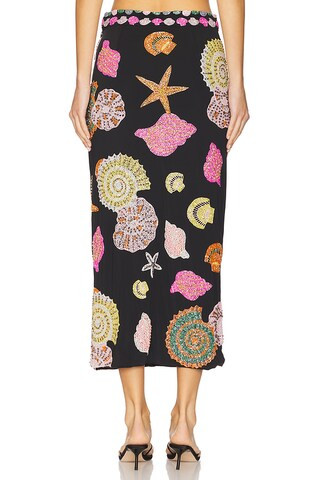 New York Hand Embellished Midi Skirt in Black | Revolve Clothing (Global)