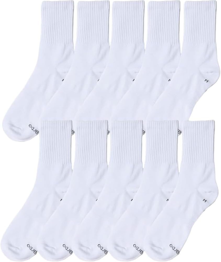 EDUARDO Mid-Calf Crew Socks Classic Casual Lightweight Comfort Socks for Men and Women 10 Paris | Amazon (US)