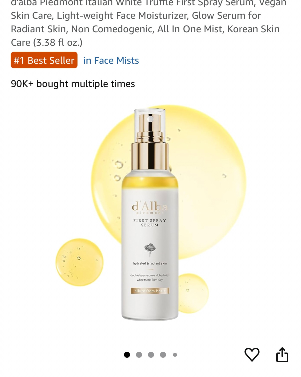 The viral D’alba First spray serum , multiple benefits, a must have for all makeup lovers #amazonprimeday #amazonprimesale #kbeauty #koreanbeauty 

#LTKBeauty #LTKSaleAlert #LTKFindsUnder50
