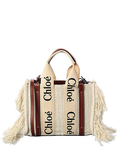 Woody Small Leather-Trim Tote | Gilt