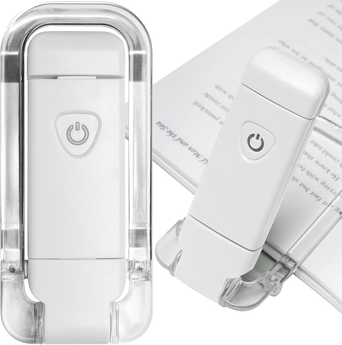 EGWASER Book Reading Light, Portable USB Rechargeable LED Clip on Book Lights for Reading in Bed,... | Amazon (US)