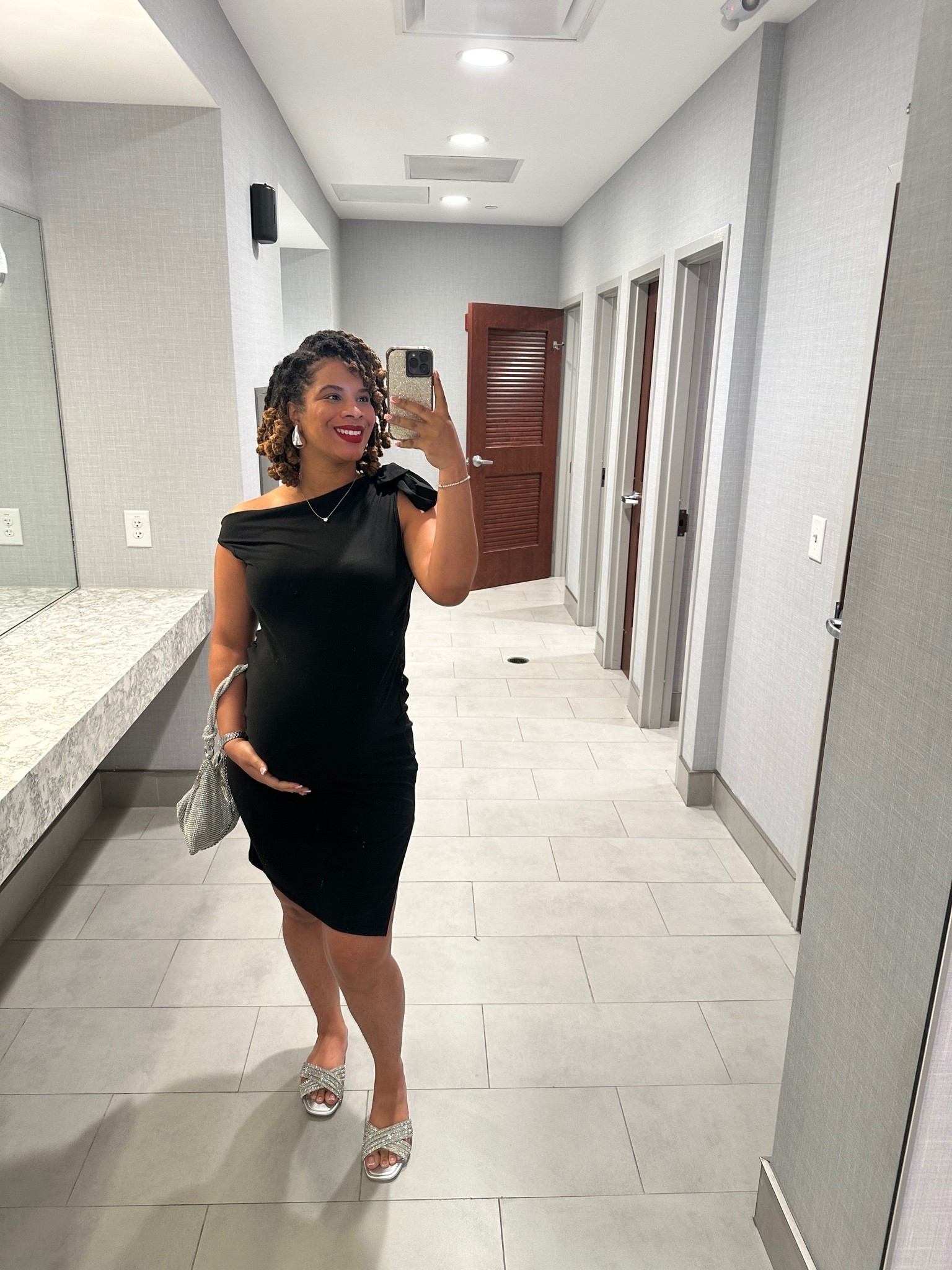 All black cocktail attire + the baby bump. 🤰🏽🖤

#LTKootd #LTKBump #LTKmomlife