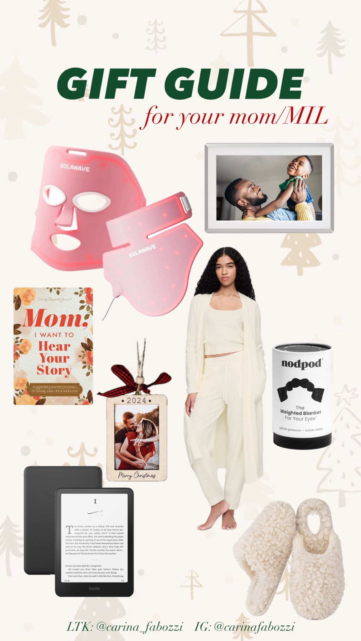 Gift finds for your mother-in-law or mom! I’d take every one of these myself, though! 👀🫶🏼

Holidays, gift guide 2024, gifts for mom, MIL, beauty finds for her, kindle, LED face mask, cozy finds 

#LTKSeasonal #LTKGiftGuide #LTKHoliday