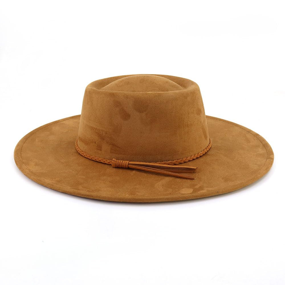 LIDHAY Wide Brim Fedora Hat for Men Women Big Rancher Felt Hat Pork Pie Jazz Hat | Amazon (US)