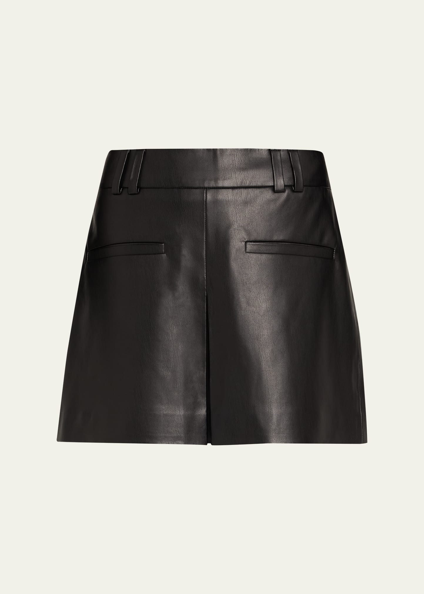 Veronica Beard Pavaline Vegan Leather Mini Skirt | Bergdorf Goodman