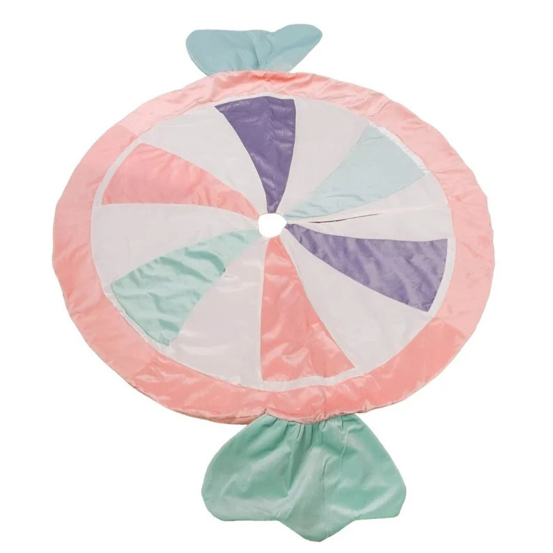 Pastel Candy Swirl Christmas Tree Skirt Party Decor - Etsy | Etsy (US)