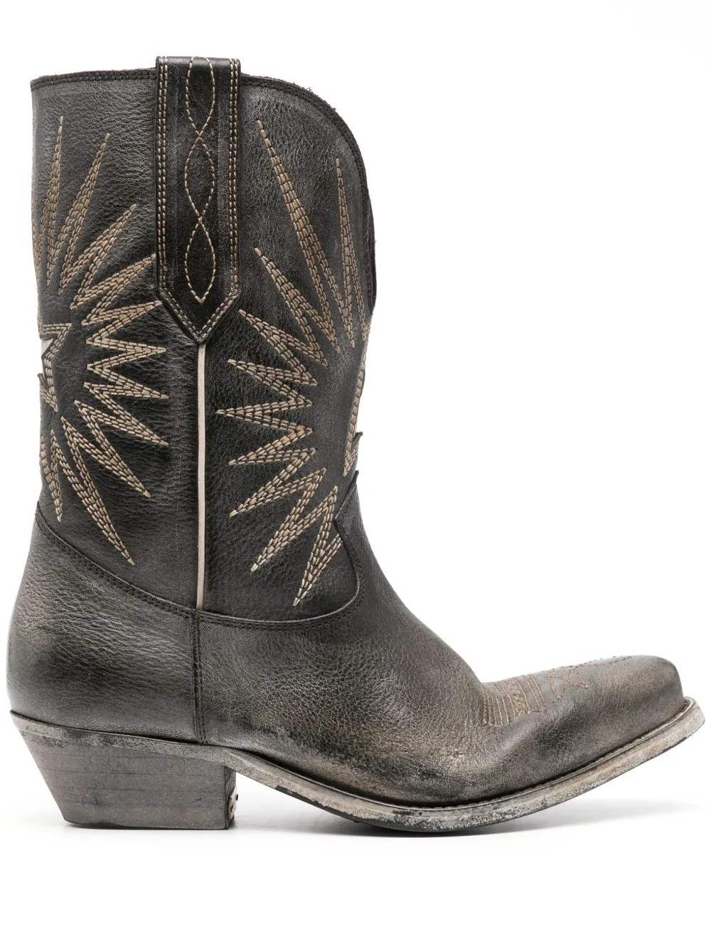 Golden Goose Wishstar Leather Western Boots - Farfetch | Farfetch Global