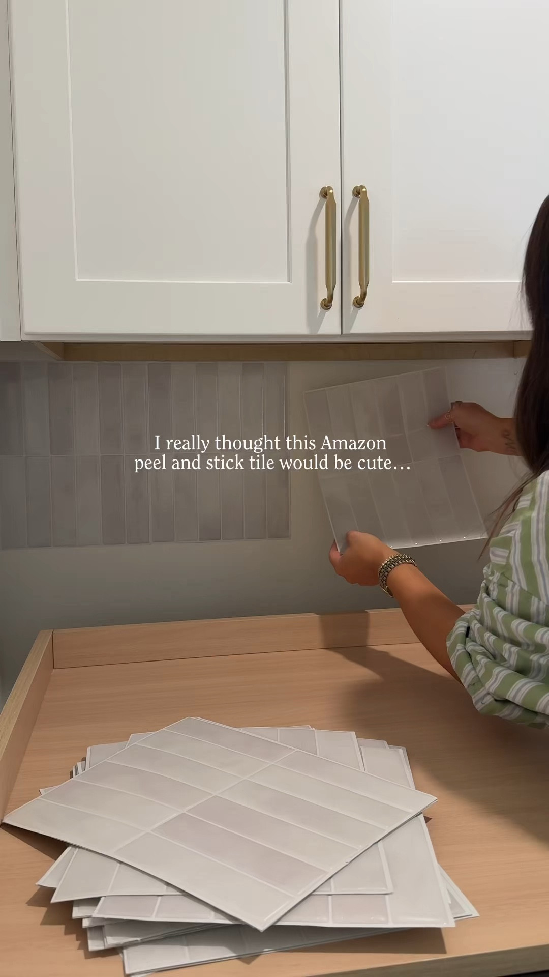 Small laundry room makeover. Peel and stick tile. Amazon home finds. Laundry room decor. 

#LTKHome