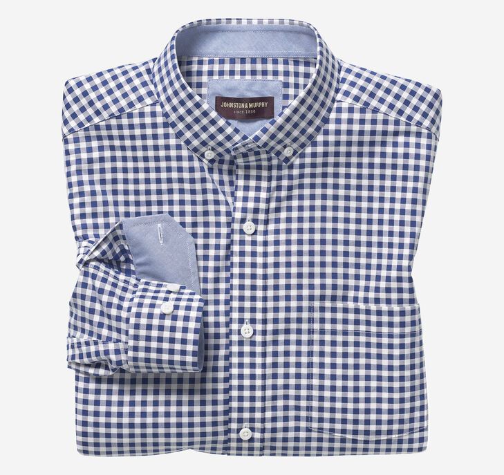 Button-Collar Cotton Shirt | Johnston & Murphy