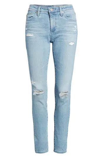 Women's Ag The Legging Ankle Super Skinny Jeans, Size 24 - Blue | Nordstrom