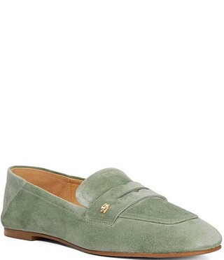 Glances Suede Convertible Penny Loafers | Dillard's