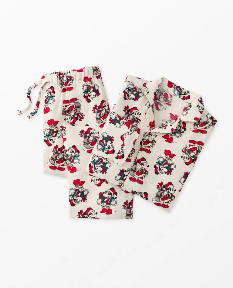 Kids Disney Mickey Mouse Holiday Flannel Pajama Set | Hanna Andersson
