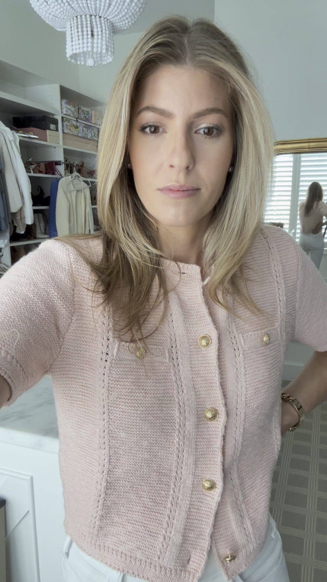 Spring sweater, short sleeve cardigan, Easter outfit, pink sweater, spring fashion, spring outfit, white jeans 

#LTKStyleTip #LTKFindsUnder100 #LTKSeasonal