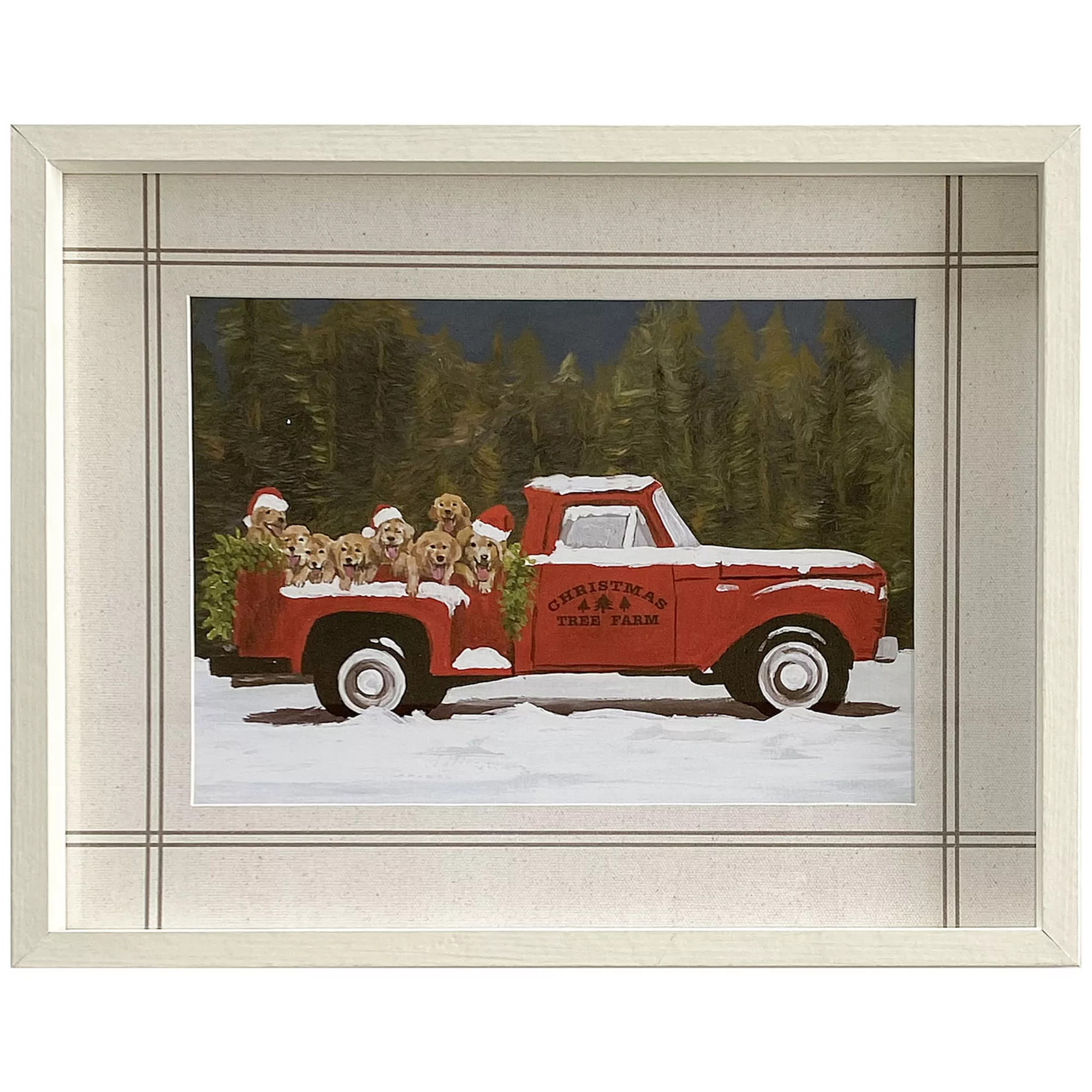 Holiday Dogs in Truck Framed Wall Art | Kohl's