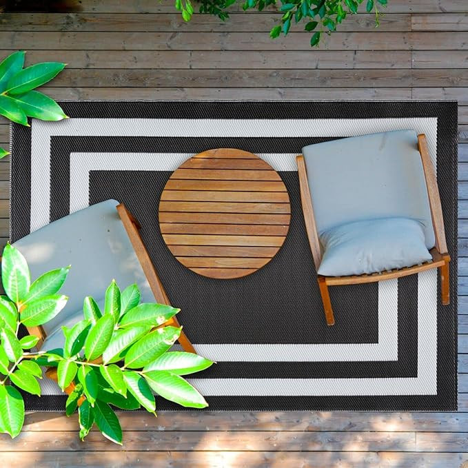 Playa Outdoor Rug - Crease-Free Recycled Plastic Floor Mat for Patio, Camping, Beach, Balcony, Po... | Amazon (US)