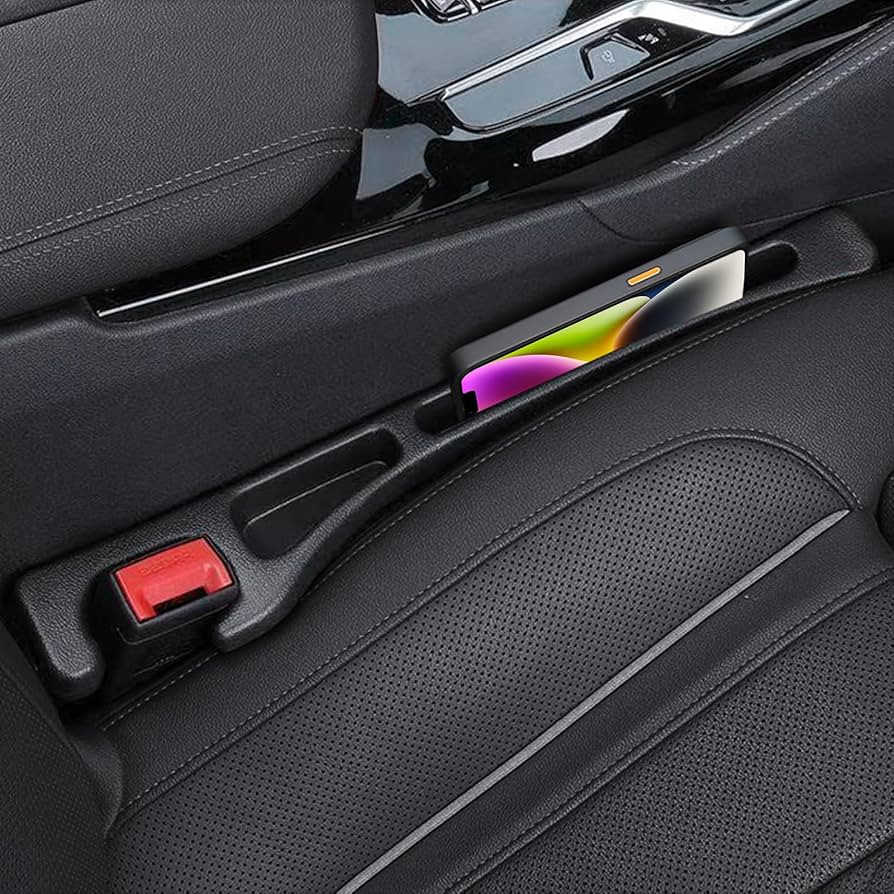 Amazon.com: FOLUMAD Car Seat Gap Filler, 2 Pack No-Drop Seat Side Gap Seam Filler Organizer with ... | Amazon (US)