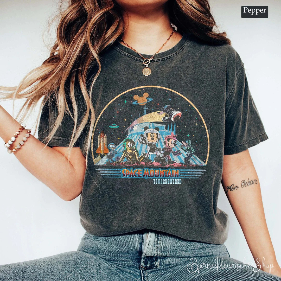 Retro 90s Space Mountain Shirt, Magic Kingdom Shirt, Mickey Friends Shirt, Mickey Space Mountain ... | Etsy (US)