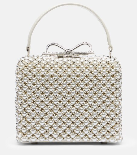 Micro faux pearls-embellished clutch | Mytheresa (UK)