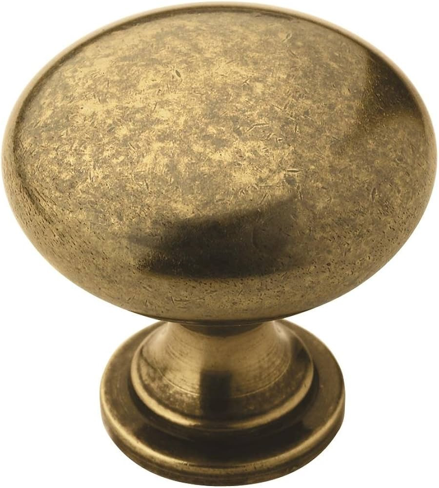 Amerock | Cabinet Knob | Burnished Brass | 1-1/4 inch (32 mm) Diameter | Edona | 1 Pack | Drawer ... | Amazon (US)