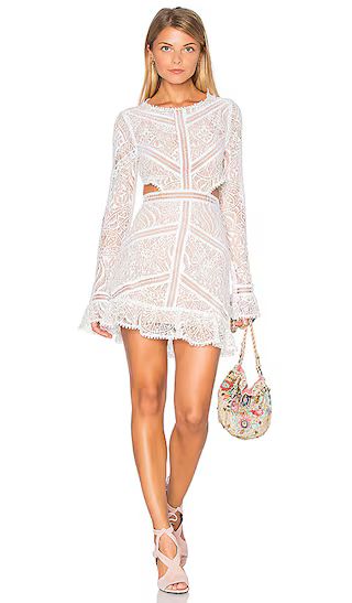 Emerie Cut Out Dress in White | Revolve Clothing (Global)