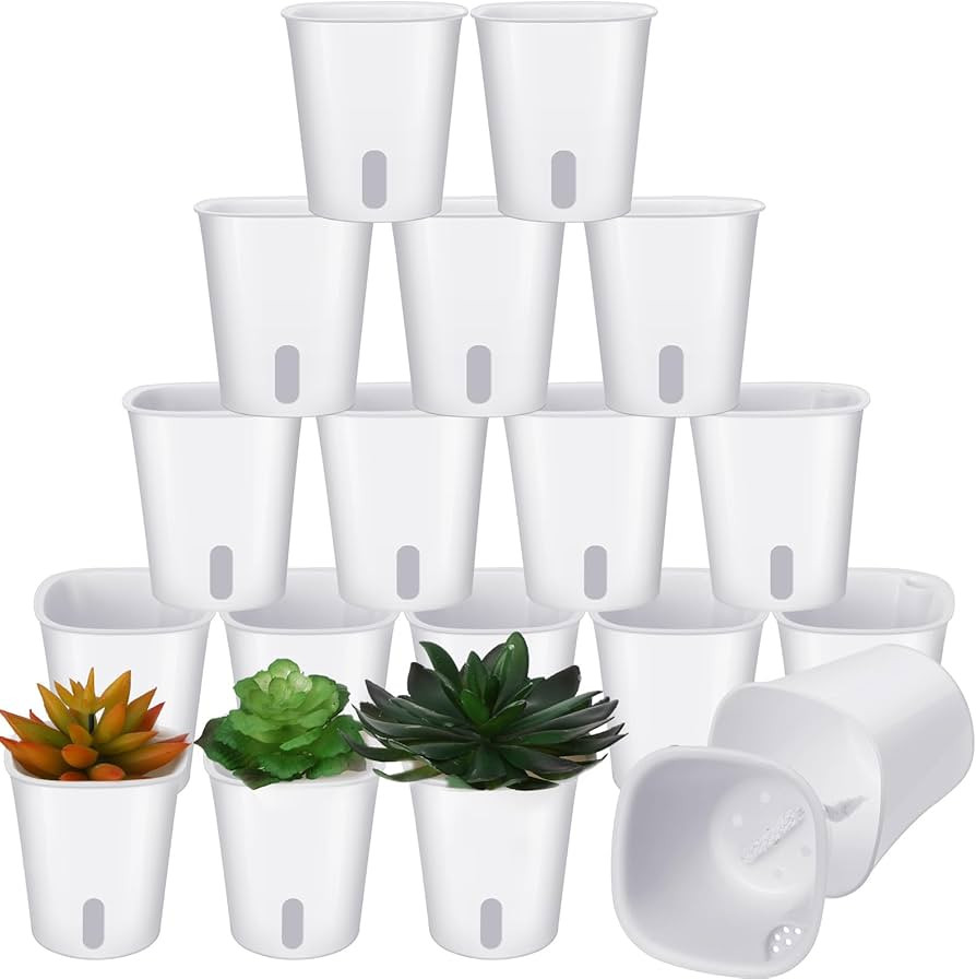 20 Pcs 3 Inch Self Watering Pots Self Watering Planters for Indoor Plants Plastic Self Watering P... | Amazon (US)