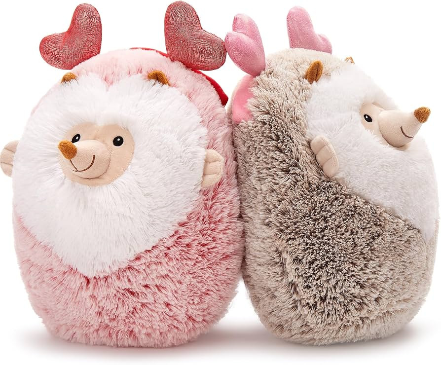 MaoGoLan Couple Valentines Hedgehogs Stuffed Animals with Heart Hair Band,2Pcs Soft Hedgehogs Thr... | Amazon (US)
