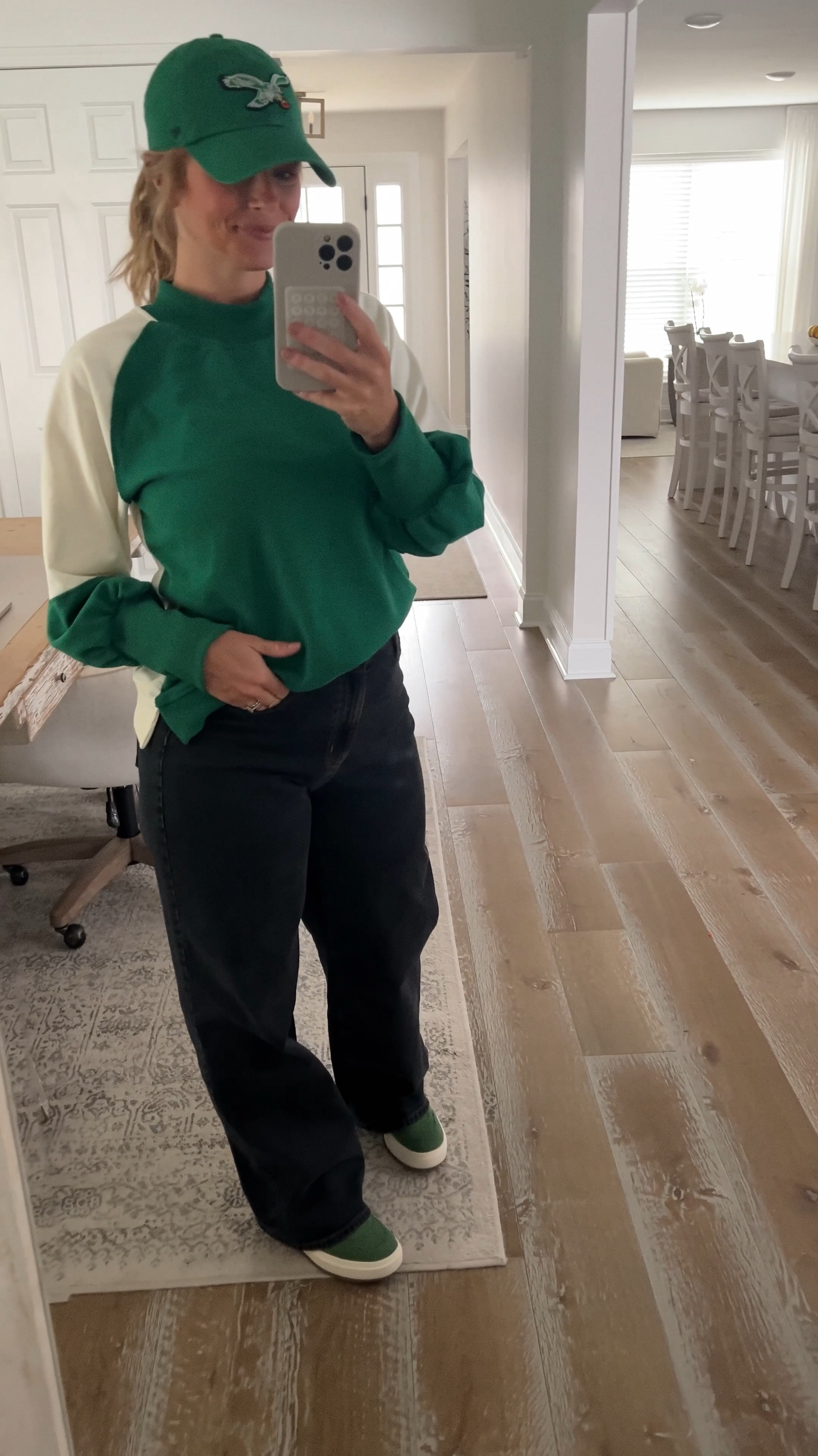 That time of year when everyone’s favorite color is green 💚🦅 Fly Eagles Fly! 

#LTKVideo #LTKFindsUnder50 #LTKShoeCrush