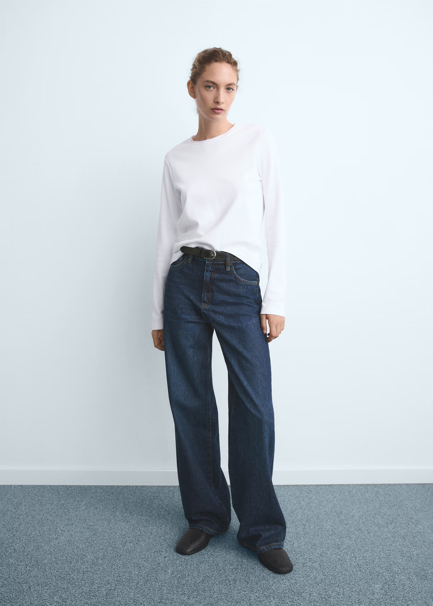 Danila high-waisted wide-leg jeans - Women | MANGO United Kingdom | MANGO (UK)