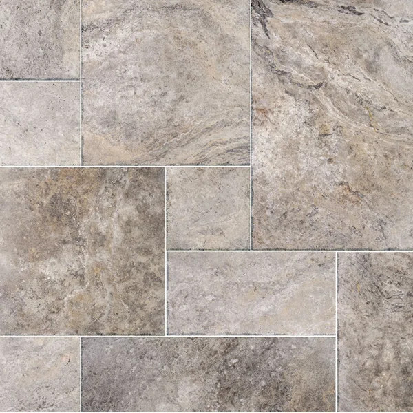 Silver 16" x 24" Travertine Mosaic Wall & Floor Tile | Wayfair North America