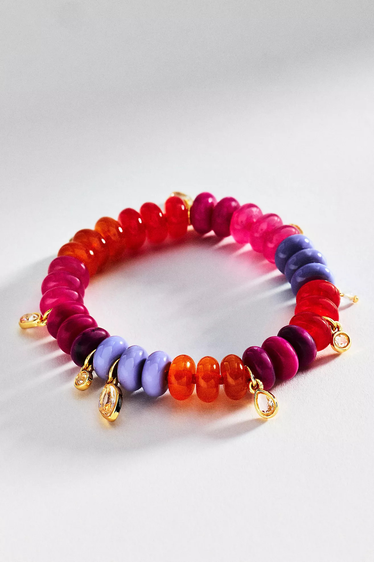 Circular Beaded Crystal Charm Bracelet | Anthropologie (US)