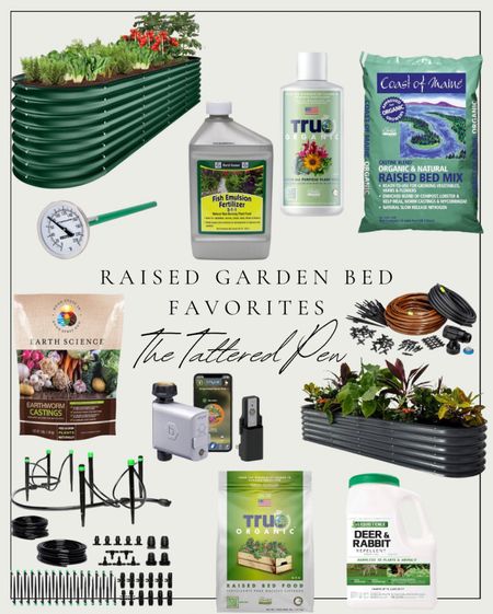 A list of all of my favorite products for my raised garden beds!

True organics gardening supplies, raised gardening beds, beginner gardening, plant fertilizer, raised garden bed drip systems, garden watering systems, organic gardening supplies  



#LTKSeasonal