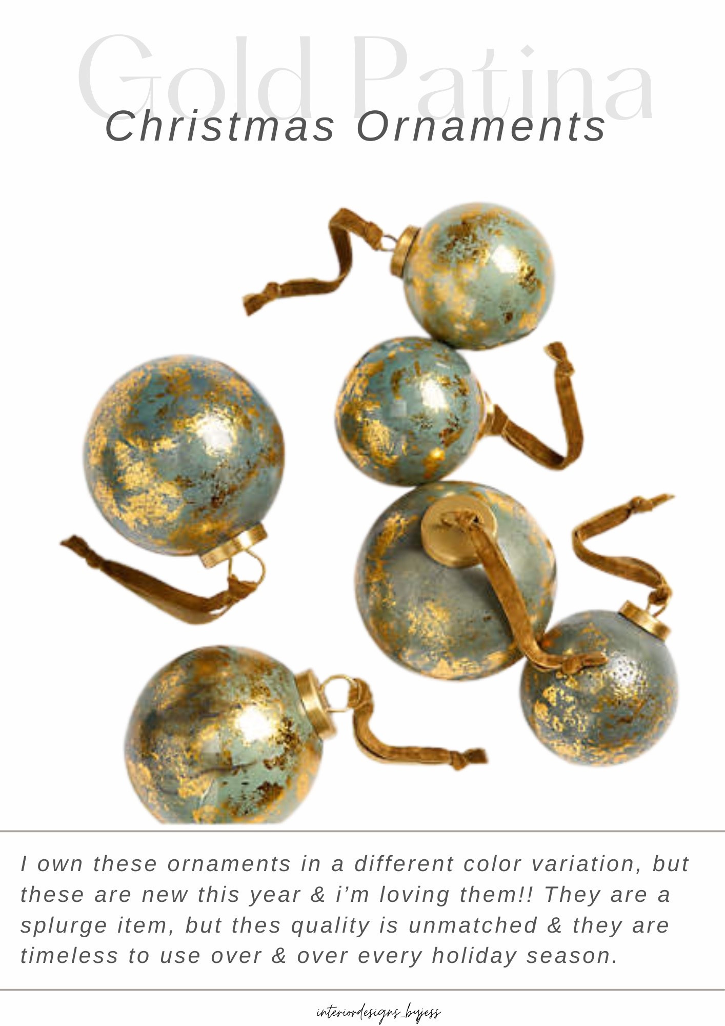 New gold patina Christmas ornaments that are worth the splurge 

#LTKSeasonal #LTKHalloween #LTKHome