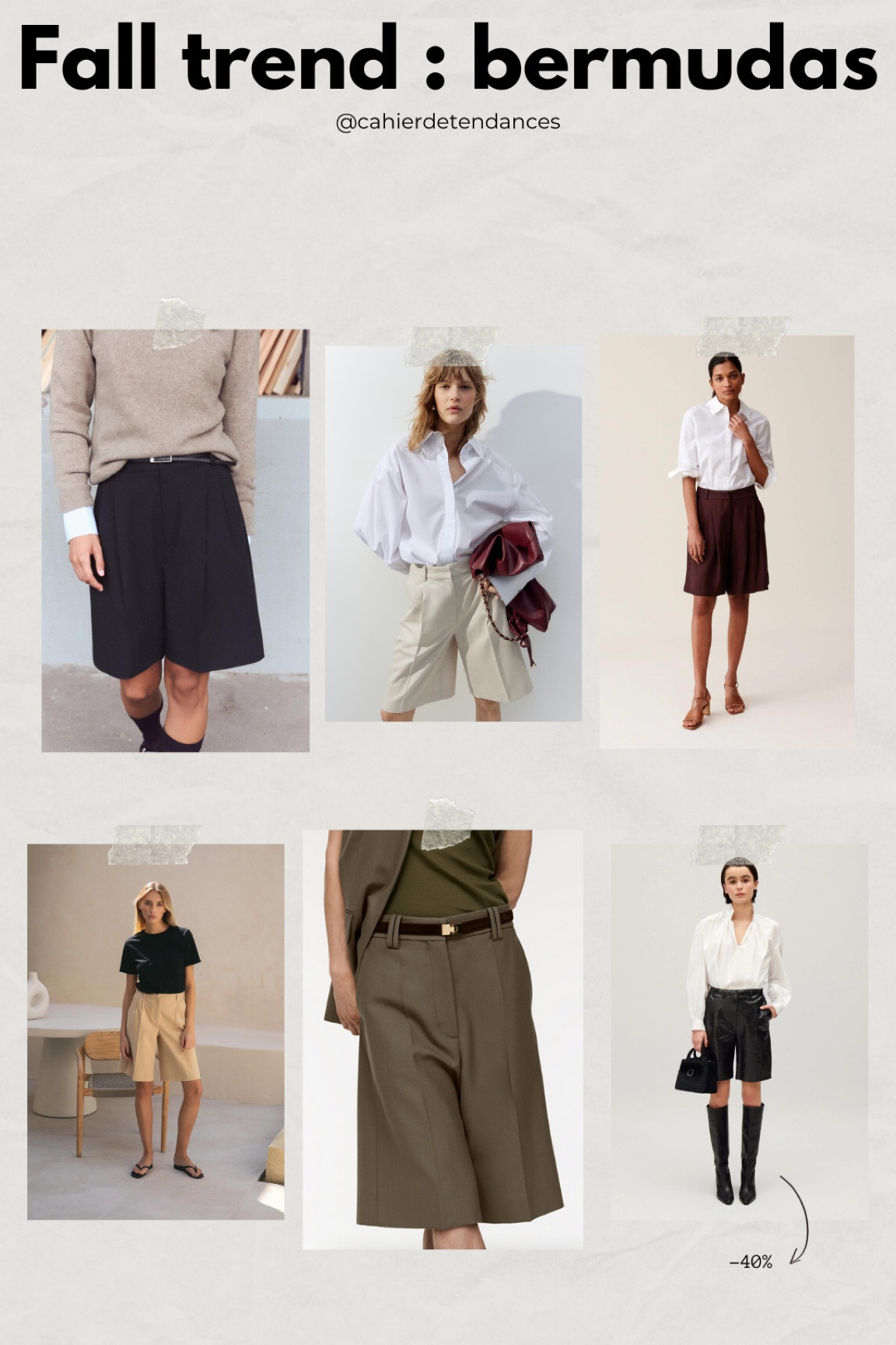 Sélection de bermudas, une tendance phare de cet automne 🫶🏻

#LTKautumn #LTKfrance #LTKworkwear