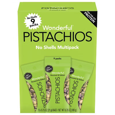 Wonderful Pistachios No Shells Roasted & Salted Multipack - 6.75oz/9ct | Target
