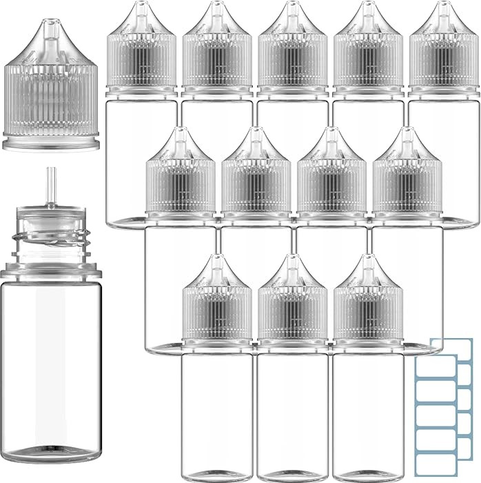 12 x 1OZ /30ML Bottles E liquid Empty Dropper Plastic Eliquid Chubby Unicorn Squeezable e-Cigaret... | Amazon (US)