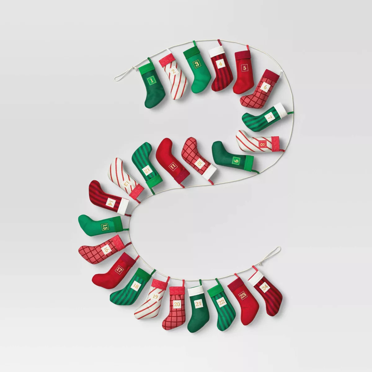 Christmas Stocking Countdown Garland Advent Calendars  - Threshold™ | Target