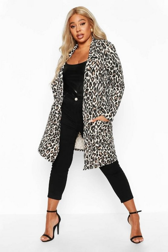 Plus Leopard Print Duster Coat | Boohoo.com (US & CA)