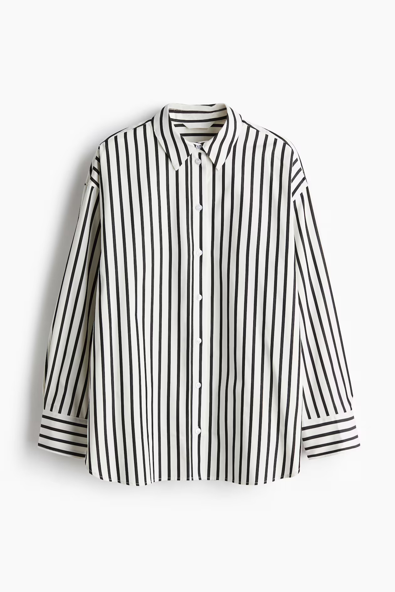 Poplin Shirt - Red/striped - Ladies | H&M US | H&M (US + CA)