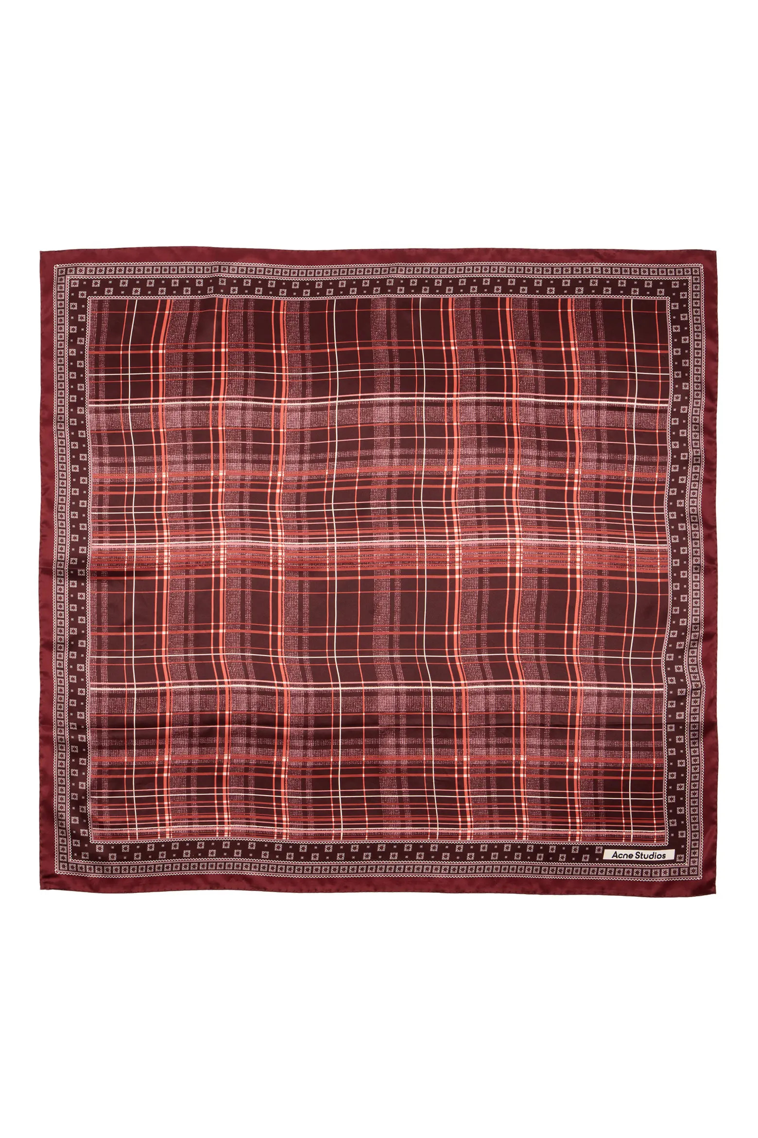Acne Studios Volta Check Organic Silk Square Scarf (Women) | Nordstrom | Nordstrom